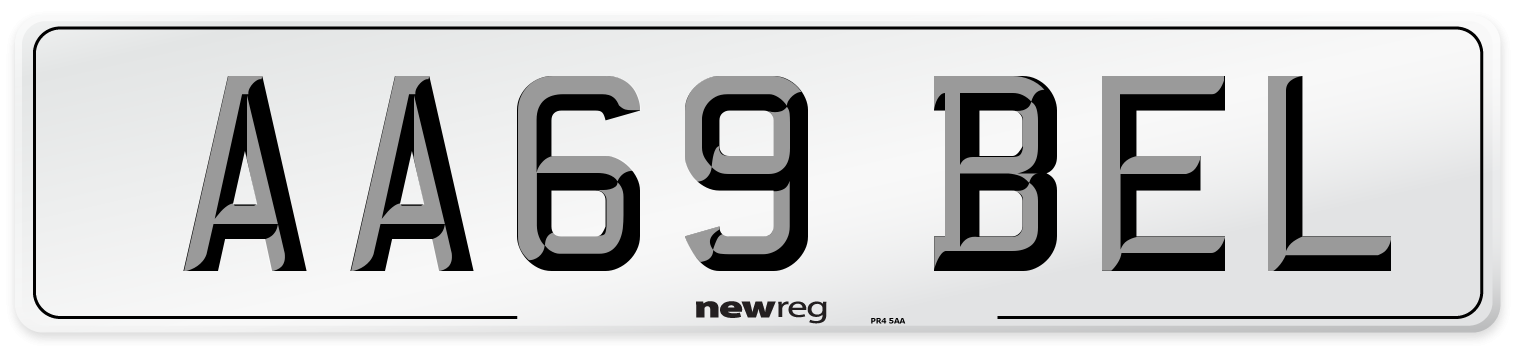 AA69 BEL Number Plate from New Reg